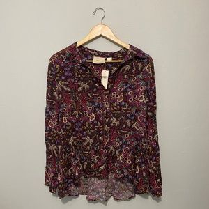 Flowy floral anthro top